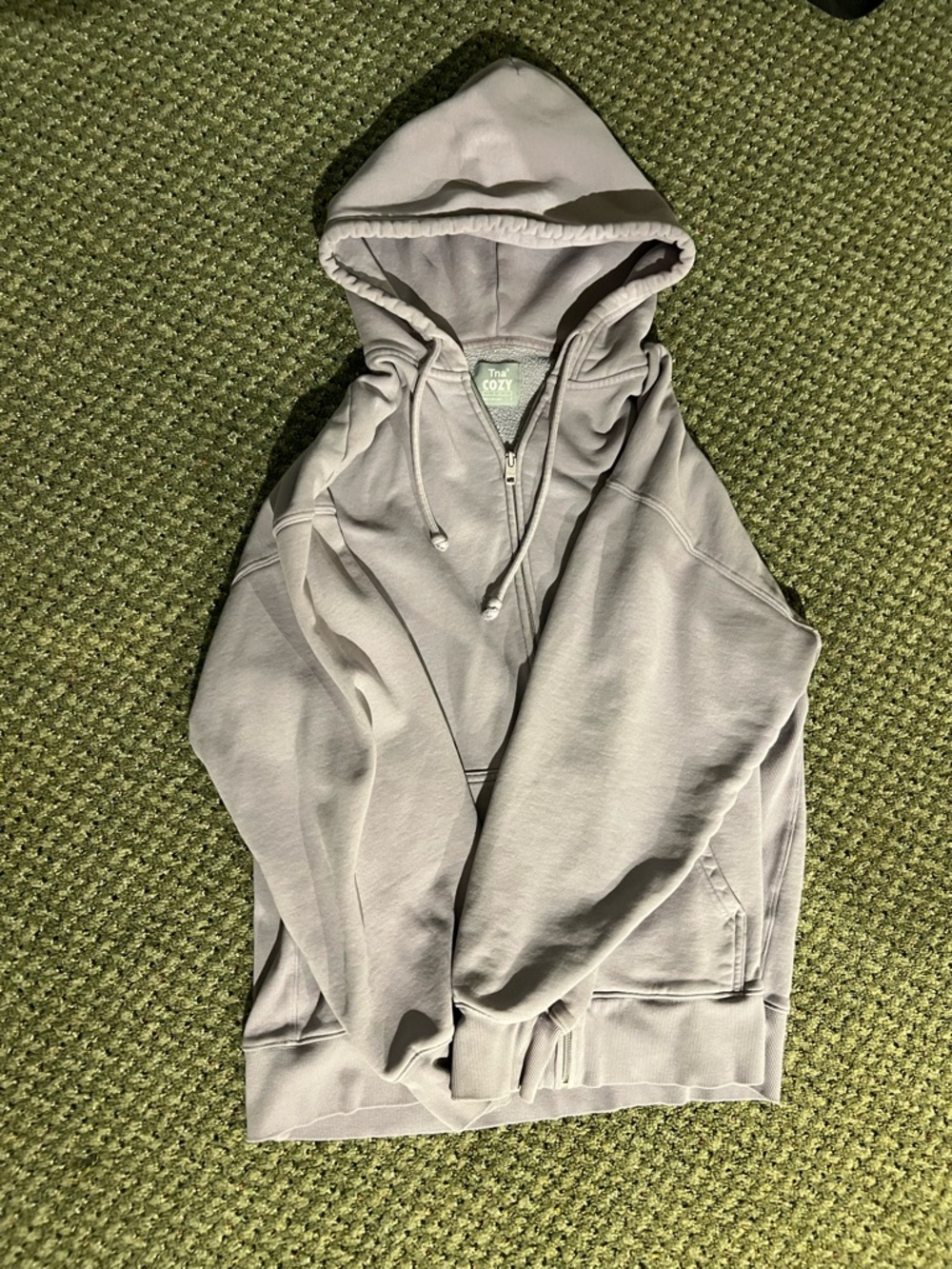 TNA Cozy Fleece Half-Zip Hoodie in purple